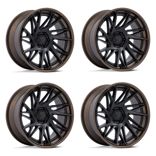 Set 4 20" Fuel FC405 Dynamo Matte Black G-Bronze Lip 20x9 Wheels 6x135 1mm Rims Offroad Truck SUV Wheels