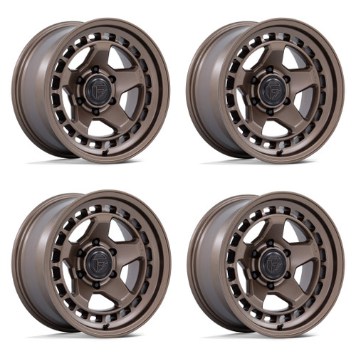 Set 4 17" Fuel FC894 Core Matte Bronze 17x8.5 Wheels 6x135 0mm Offroad Rims