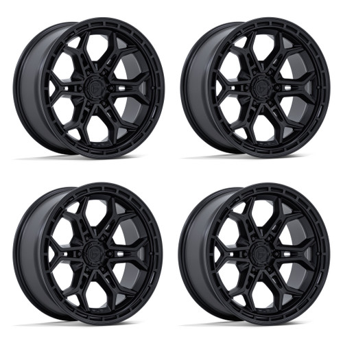 Set 4 20" Fuel FC896 Heathen Matte Black 20x9 Wheels 6x135 1mm Truck SUV Rims