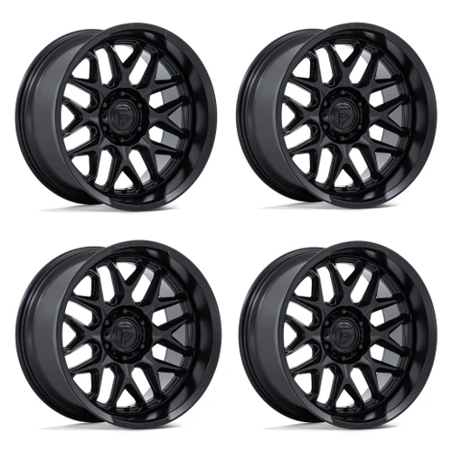 Set 4 20" Fuel FC904 Lynx Blackout 20x9 Wheels 5x5 (5x127) 1mm Offroad Truck Rims