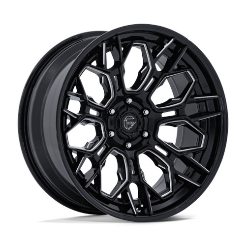 Set 4 22" Fuel FC409 Hive Gloss Black Milled 22x9.5 Wheels 6x5.5 20mm Truck Rims