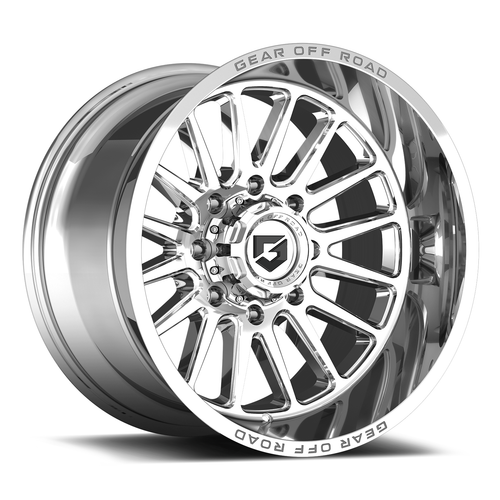 Set 4 20" Gear Off Road 764C Leverage Chrome 20x12 Wheels 6x135 6x5.5 Rims -44mm Lifted Truck SUV Rims