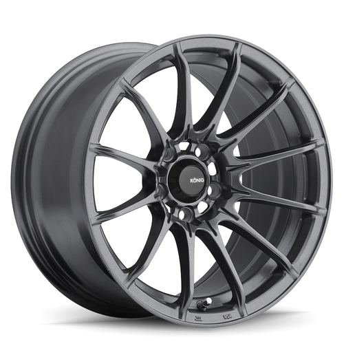 Set 4 15" Konig 39MG Dial In Matte Grey 15x9 Wheels 4x100 35mm Racing Street Rims