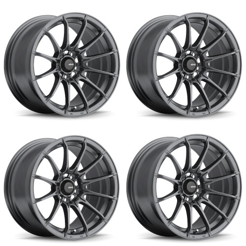 Set 4 15" Konig 39MG Dial In Matte Grey 15x8 Wheels 4x100 25mm Racing Street Rim