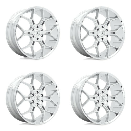 Set 4 22" Asanti Black ABL-38 Monarch Truck 22x9.5 6x5.5 Chrome Wheels 20mm Rims
