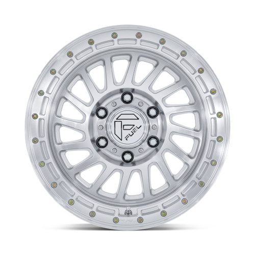 17" Fuel FC897 Havoc Gloss Silver W/ Machined Face 17x9 6x5.5 (6x139.7) 1mm Rim Offroad Truck SUV Wheel