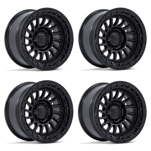 Set 4 18" Fuel FC897 Havoc Matte Black Gloss Black Lip 18x9 Wheels 5x5 1mm Rims Offroad Truck Wheels