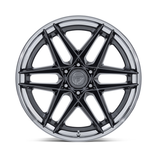 20" Fuel FC408 Flight Gloss Gunmetal W/ Chrome Lip 20x9 6x5.5 (6x139.7) 1mm Rim Offroad Truck SUV Wheel