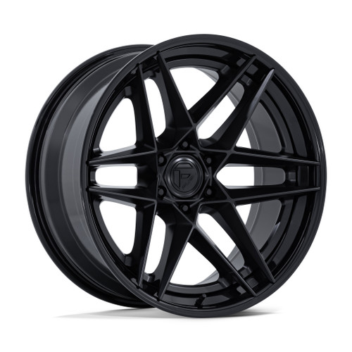 22" Fuel FC408 Flight Matte Black W/ Gloss Black Lip 22x9.5 Wheel 6x135 20mm Rim Offroad Truck SUV Wheel