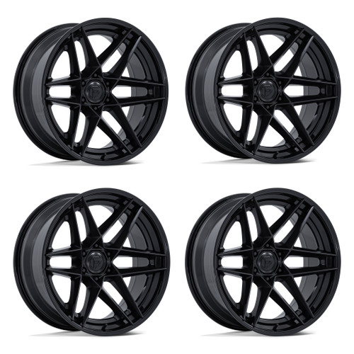 Set 4 20" Fuel FC408 Flight Matte Black W/ Gloss Black Lip 20x10 6x135 -18mm Rims Lifted Offroad Truck SUV Wheels