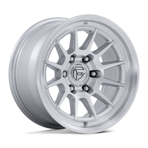 17" Fuel FC902 Spur Gloss Silver W/ Machined Face 17x9 6x5.5 (6x139.7) -12mm Rim Lifted Offroad Truck SUV Wheel