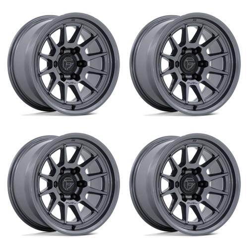 Set 4 17" Fuel FC902 Spur Gloss Gunmetal 17x8.5 Wheels 6x5.5 (6x139.7) 25mm Rims Offroad Truck SUV Wheels