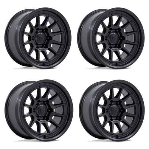 Set 4 17" Fuel FC902 Spur Matte Black 17x9 Wheels 6x5.5 (6x139.7) 1mm Truck Rims Offroad SUV Wheels