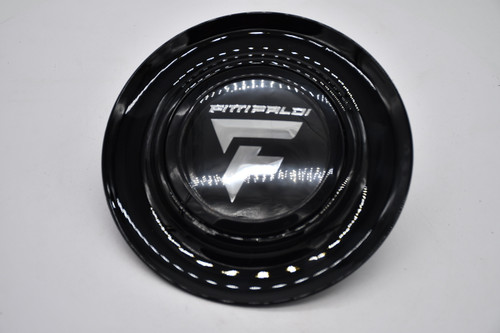 Fittipaldi Gloss Black Wheel Floating Logo Center Cap 2416K183 103334-10 Fits FS369 & FS370