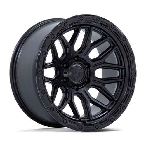Set 4 18" Fuel FC881 Surge Matte Black Gloss Black Lip 18x9 Wheels 8x180 1mm Rims Offroad Truck Wheels