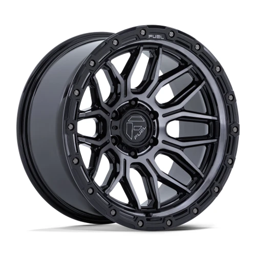 18" Fuel FC881 Surge Gloss Black Machined W/ GTCC 18x9 6x5.5 (6x139.7) 1mm Wheel Offroad Truck SUV Rim