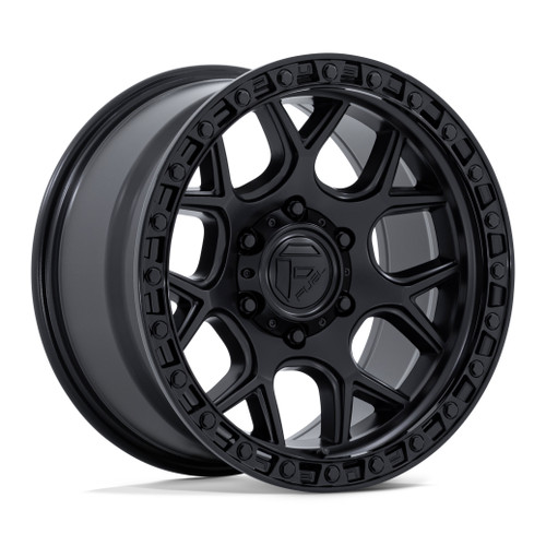 Set 4 20" Fuel FC908 Puma Matte Black Gloss Black Lip 20x9 Wheels 6x5.5 1mm Rims Offroad Truck SUV Wheels
