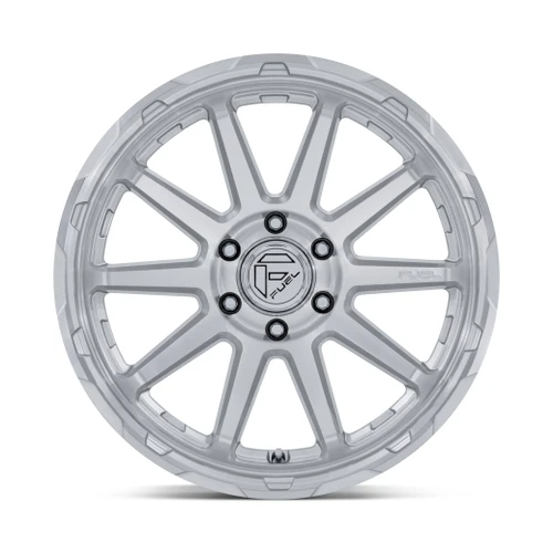 17" Fuel FC887 Circuit 17x9 5x5 (5x127) -12mm Gloss Silver W/ Machined Face Rim Lifted Offroad Truck Wheel