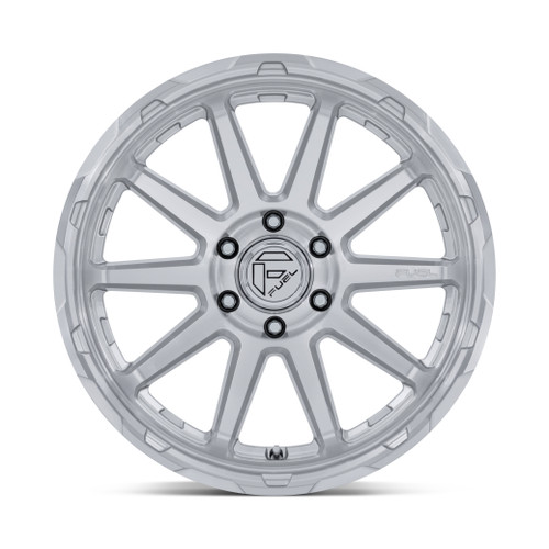 20" Fuel FC887 Circuit Gloss Silver Machined Face 20x10 6x5.5 (6x139.7) -18mm Rim Lifted Offroad Truck SUV Wheel