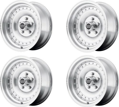 Set 4 15" American Racing AR61 Outlaw I 15x10 5x4.5 -38mm Wheels Machined Rims