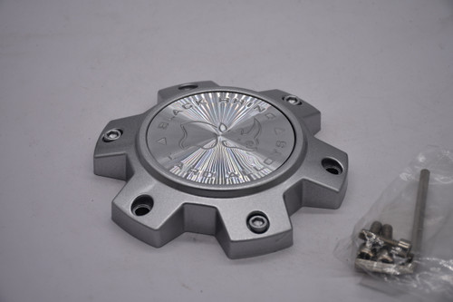 Black Rhino Silver Wheel Center Cap Hub Cap CCBR613540SFLAT 5.5" 6 Lug
