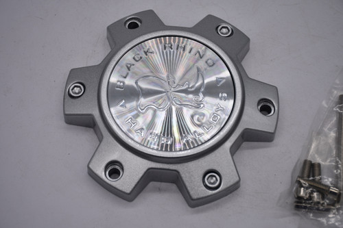 Black Rhino Silver Wheel Center Cap Hub Cap CCBR613540SFLAT 5.5" 6 Lug
