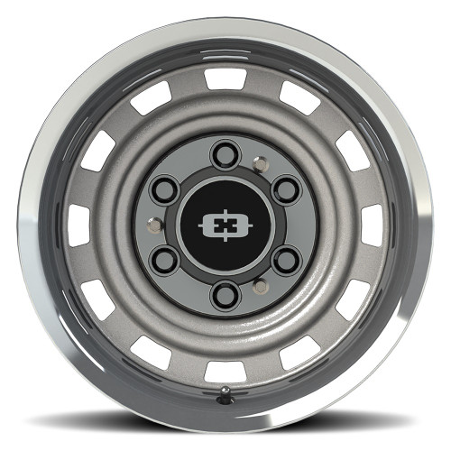 15" Vision 54 Cheyenne Silver Machined Lip 15x8 Wheel 6x5.5 (6x139.7) -18mm Rim
