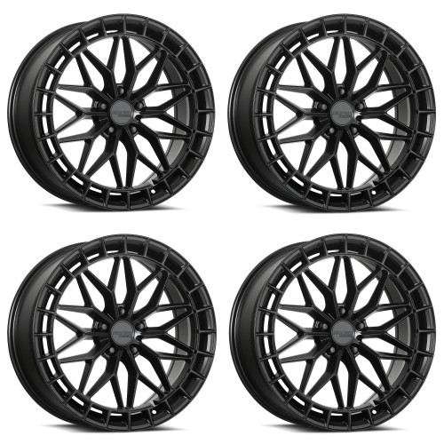 Set 4 17" Katana Racing KR12 Matte Black Wheels 17x7.5 5x100 40mm Racing Rims