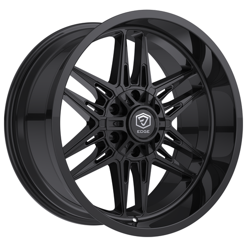 22" Edge Off Road 303B Gloss Black Wheel 22x12 6x135 6x5.5 -44mm Truck SUV Rim