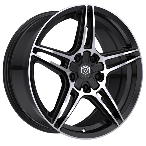 Set 4 17" Edge Street 354MB Black Machined Face 17x7.5 5x4.5 5x120 40mm Wheels