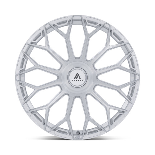 22" Asanti Black AB051 Envoy Silver Brushed Face 22x10 Wheel 5x112 5x120 35mm Rim