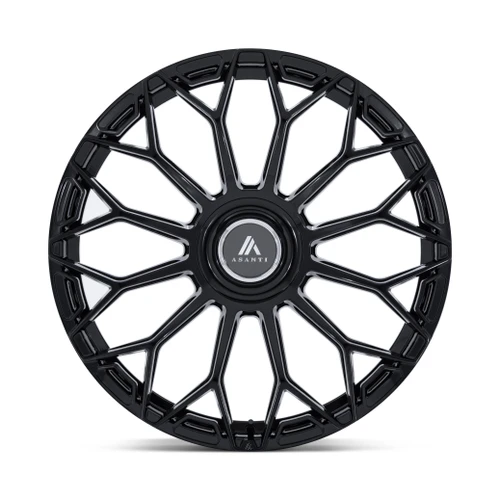 22" Asanti Black AB051 Envoy Gloss Black 22x10 Wheel 5x112 5x120 35mm Rim
