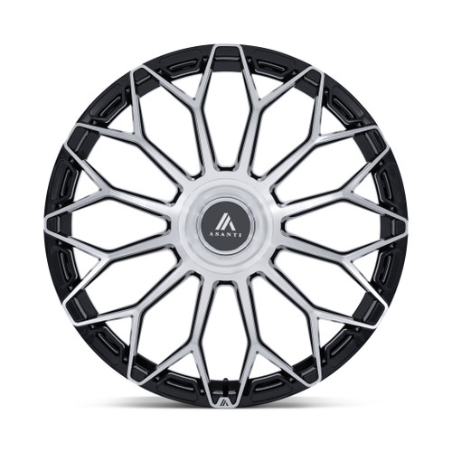 22" Asanti Black AB051 Envoy Black Machined Face 22x10 Wheel 5x112 5x120 35mm Rim