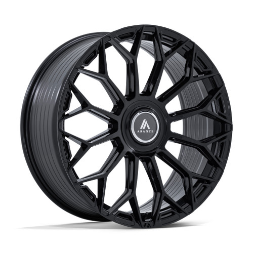 22" Asanti Black AB051 Envoy Gloss Black 22x10.5 Wheel 5x112 5x120 38mm Rim