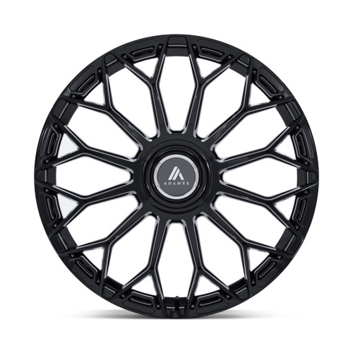 24" Asanti Black AB051 Envoy Gloss Black 24x10 Wheel 5x112 5x120 35mm Rim