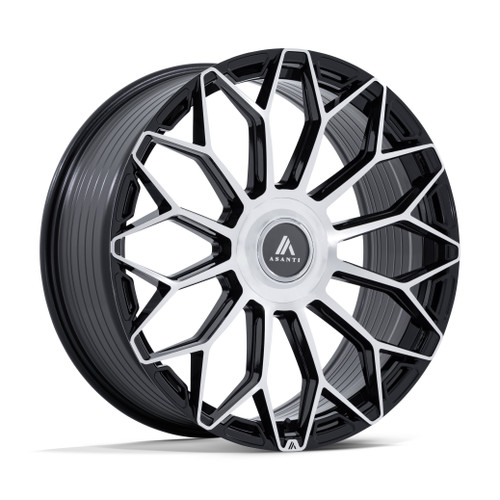 24" Asanti Black AB051 Envoy Black Machined Face 24x10 Wheel 6x5.5 20mm Rim