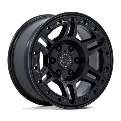 17" Black Rhino BR039 Vanguard Matte Black 17x8 Wheel 6x5.5 (6x139.7) 32mm Rim Offroad Truck SUV Wheel