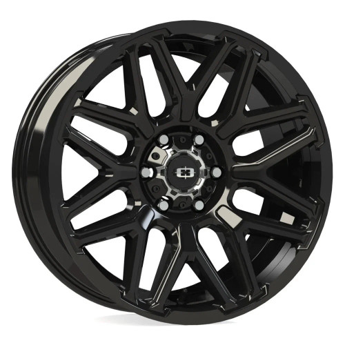 Set 4 20" Vision 305 Rekluse Gloss Black 20x9 Wheels 6x5.5 (6x139.7) -12mm Rims Lifted Offroad Truck SUV Rims