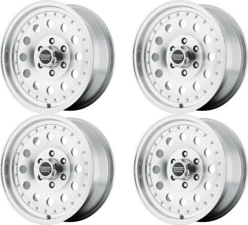 Set 4 14" American Racing AR62 Outlaw II 14x7 5x4.5 0mm Wheels Machined Rims