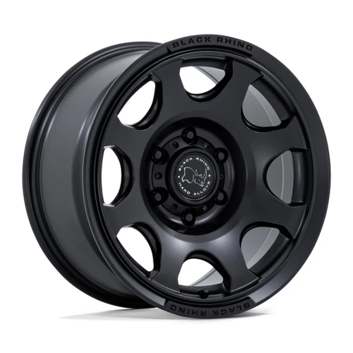 Set 4 17" Black Rhino Hard Alloys BR037 Tembo Matte Black 17x8.5 6x135 0mm Rims Offroad Truck SUV Wheels