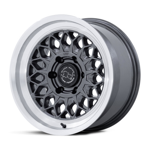 17" Black Rhino BR034 Graz Gunmetal W/ Machined Lip 17x8.5 Wheel 6x5.5 25mm Rim Offroad Truck SUV Wheel