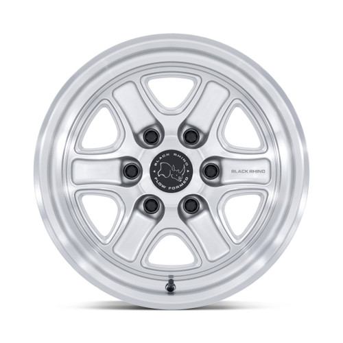 17" Black Rhino BR032 Echo Silver W/ Machined Face 17x8.5 Wheel 6x5.5 0mm Rim