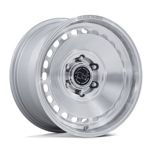 Set 4 17" Black Rhino BR036 Basin Silver W/ Machined Face 17x8.5 6x4.5 25mm Rims Offroad Wheels