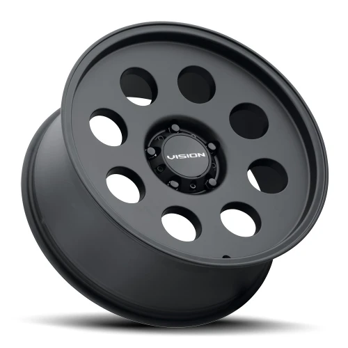 15" Vision 56 Midway Satin Black 15x6 Wheel 4x136 38mm Offroad Rim