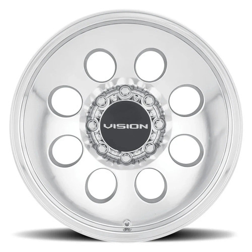 17" Vision 56 Midway Polished 17x9 Wheel 8x6.5 (8x165.1) -12mm Offroad Truck Rim