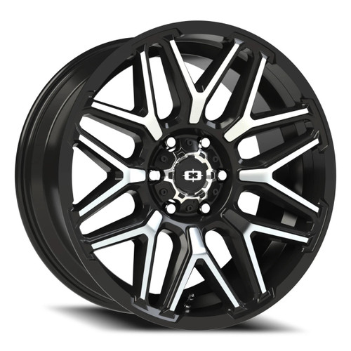 Set 4 20" Vision 305 Rekluse Gloss Black Machined Face 20x9 6x5.5 12mm Wheels