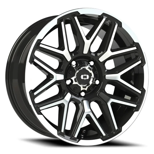 Set 4 20" Vision 305 Rekluse Black Machined Face & Lip 20x9 5x5.5 12mm Wheels