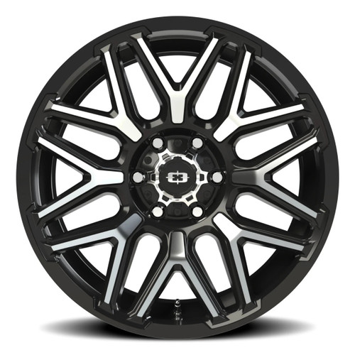 22" Vision 305 Rekluse Gloss Black Machined Face 22x10 Wheel 6x135 -19mm Rim