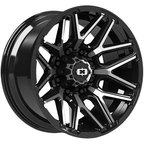 Set 4 20" Vision 305 Rekluse Gloss Black Machined Face 20x12 8x180 -51mm Wheels