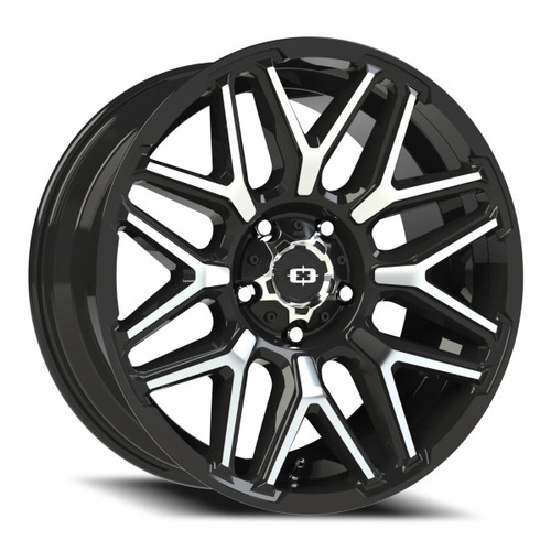 20" Vision 305 Rekluse Gloss Black Machined Face 20x10 5x5.5 (5x139.7) -25mm Rim Offroad Truck Wheel